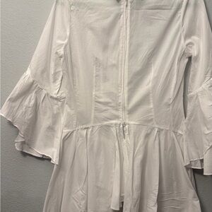 Anne Fontaine Elegant White Long Sleeve Dress